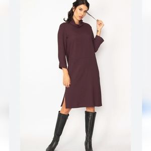 COS Women's Long Sleeve Dress - Dark Purple